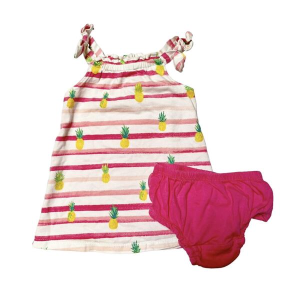 Baby Gap Pineapple Stripe Dress Size 6 Months - Picture 1 of 6